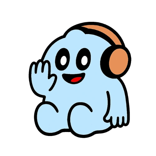 Sitzendes deba Maskottchen als Illustration